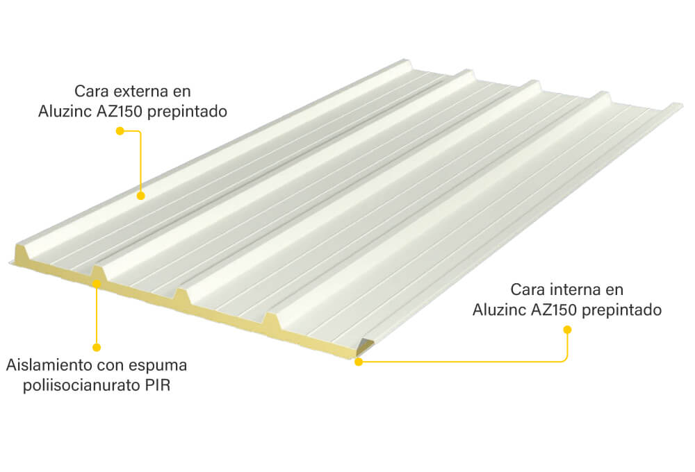 Panel-sandwich-PIR-para-techo-